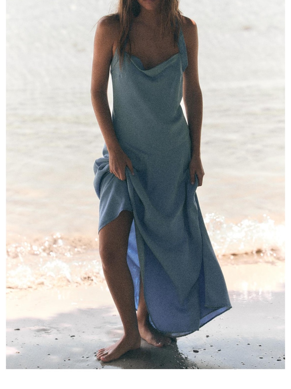 Light Blue Women's DENIM Maxi Dress
